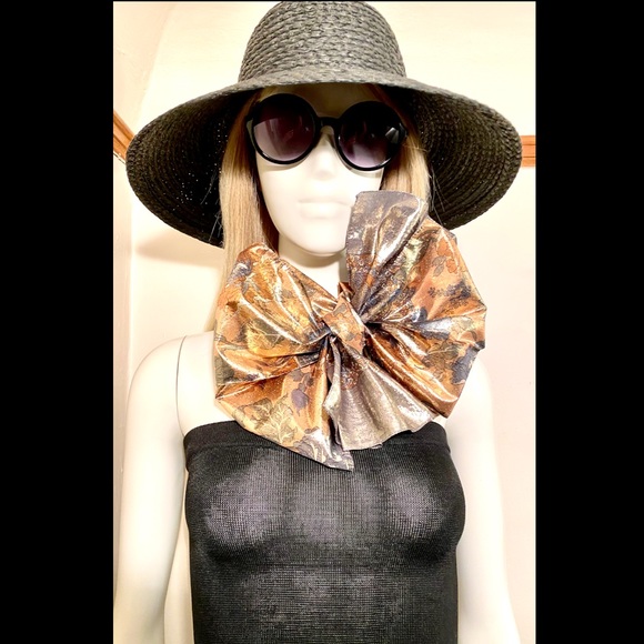 NORDSTROM - Vintage Italian Metallic Tonal Scarf - Picture 9 of 17